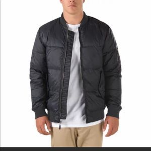 vans black bomber jacket
